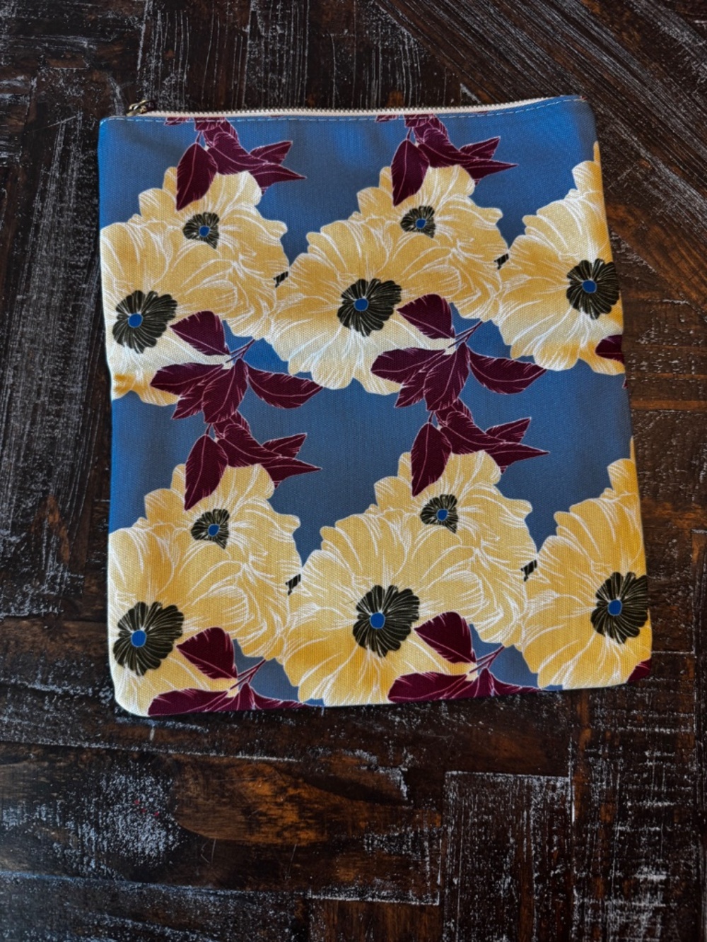 Rachel Pally Floral Canvas Zip Pouch Bag NWT - Picture 4 of 7